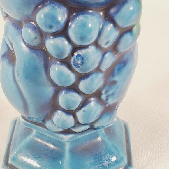 Vintage Inarco Pottery Blue Mood Indigo 8" Bud Vase E 3096 signed gold labels - Picture 11 of 11